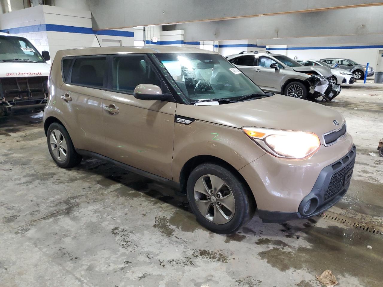 2015 KIA Soul VIN KNDJN2A21F7193681 Copart auction photo, side damage thumbnail 4