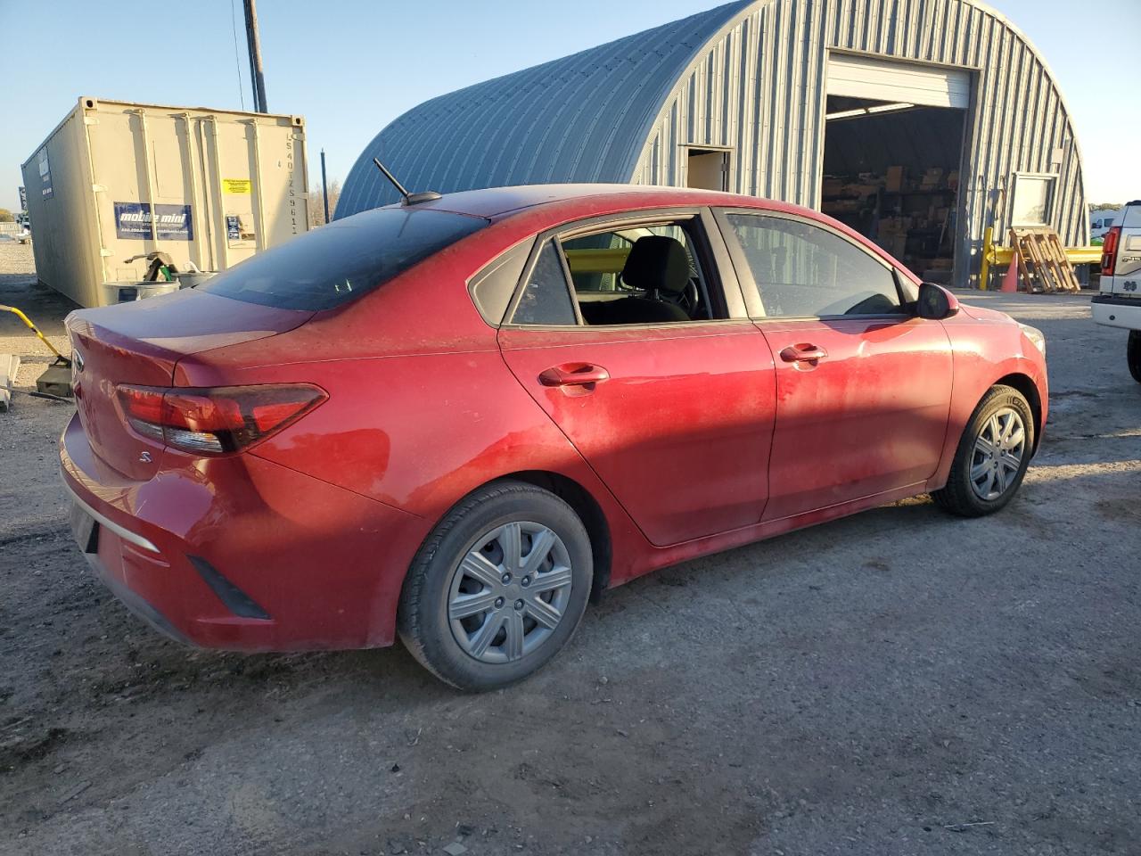 2021 KIA Rio VIN 3KPA24ADXME390951 Copart auction photo, vandalism damage thumbnail 3