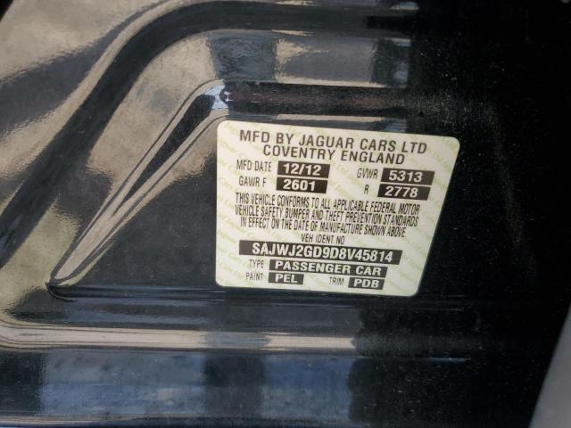 2013 Jaguar XJ VIN SAJWJ2GD9D8V45814 Copart auction photo, all over damage thumbnail 12