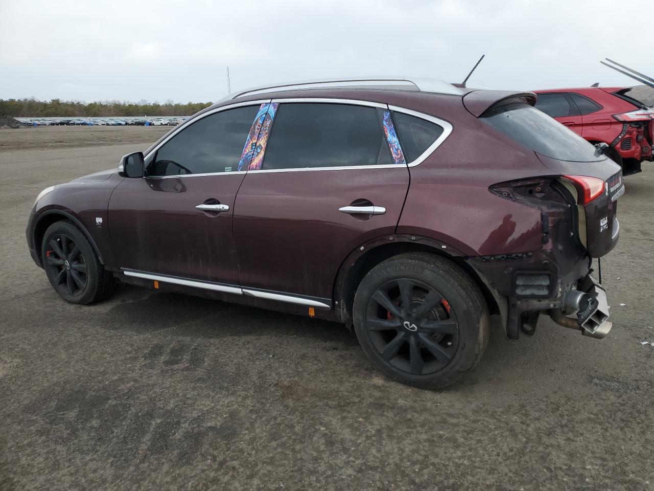 2017 Infiniti QX50 VIN JN1BJ0RR2HM408076 Copart auction photo, rear end / front end damage thumbnail 2