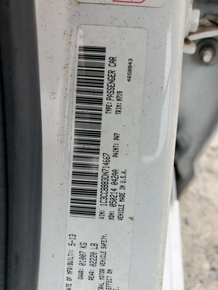 2013 Chrysler 200 VIN 1C3CCBBB3DN714667 Copart auction photo, side / minor dent/scratches damage thumbnail 12