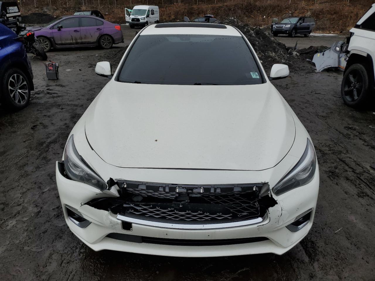 2019 Infiniti Q50 VIN JN1EV7AR7KM554034 Copart auction photo, rear end / front end damage thumbnail 5