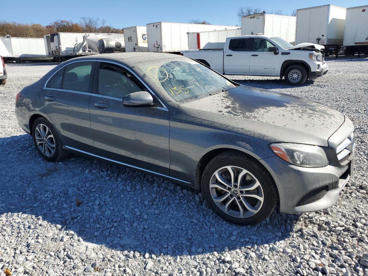 2017 Mercedes-Benz C-klasse VIN 55SWF4KB2HU217723 Copart auction photo, side / undercarriage damage thumbnail 4