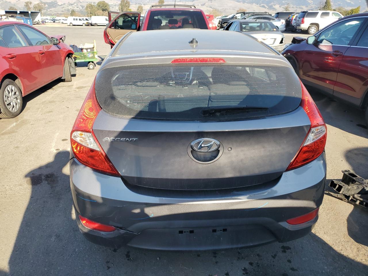 2014 Hyundai Accent VIN KMHCT5AE2EU194957 Copart auction photo, front end damage thumbnail 6