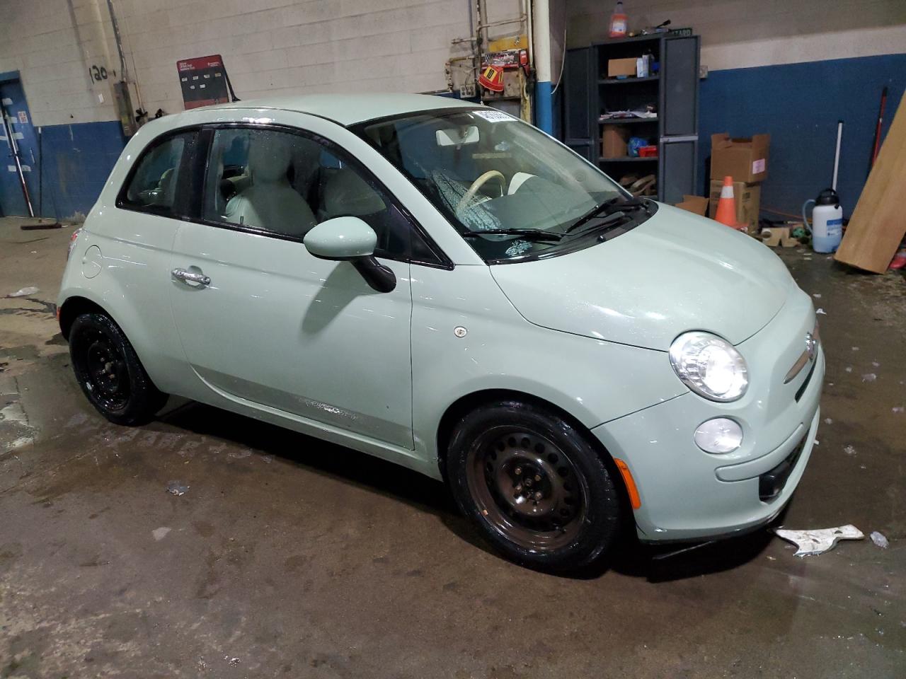 2012 Fiat 500 VIN 3C3CFFAR1CT303621 Copart auction photo, side / front end damage thumbnail 4