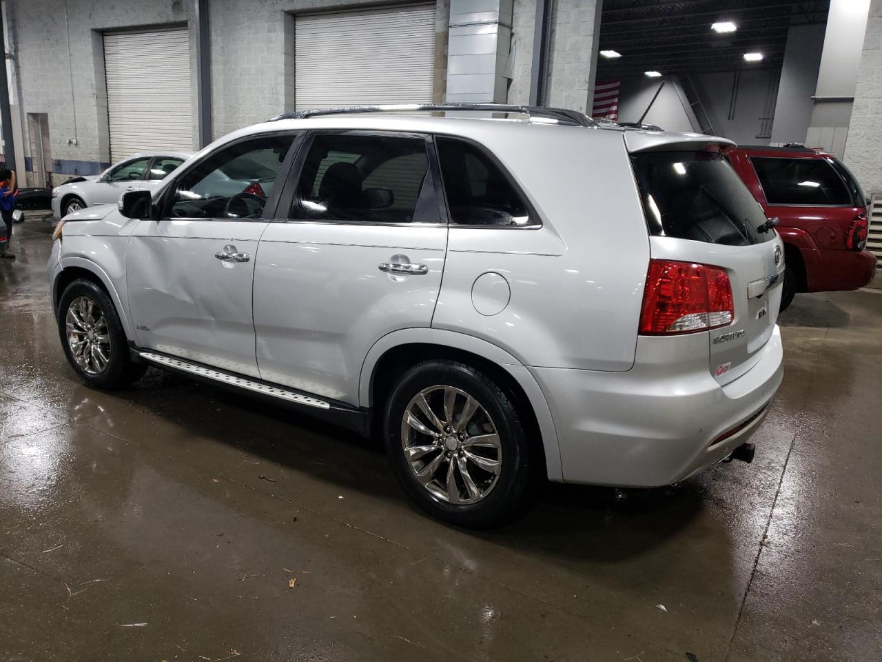 2013 KIA Sorento VIN 5XYKWDA22DG328325 Copart auction photo, front end / side damage thumbnail 2