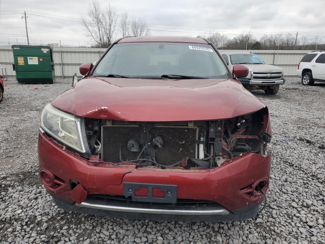 2013 Nissan Pathfinder VIN 5N1AR2MN7DC648270 Copart auction photo, front end damage thumbnail 5