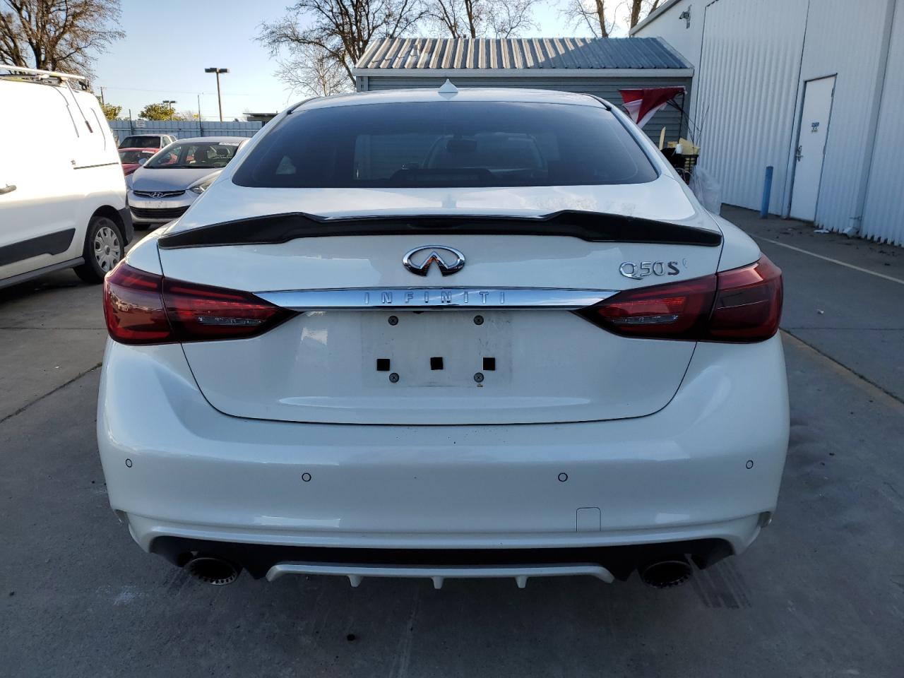 2018 Infiniti Q50 VIN JN1FV7AR9JM481168 Copart auction photo, vandalism damage thumbnail 6