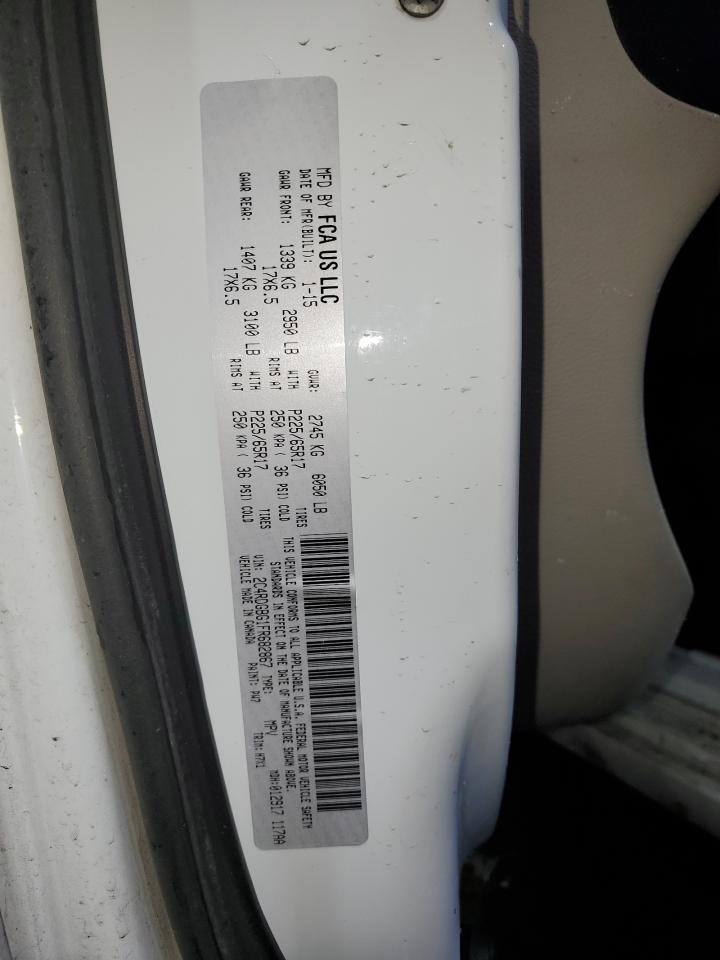 2015 Dodge Caravan VIN 2C4RDGBG1FR682867 Copart auction photo, front end / undercarriage damage thumbnail 13