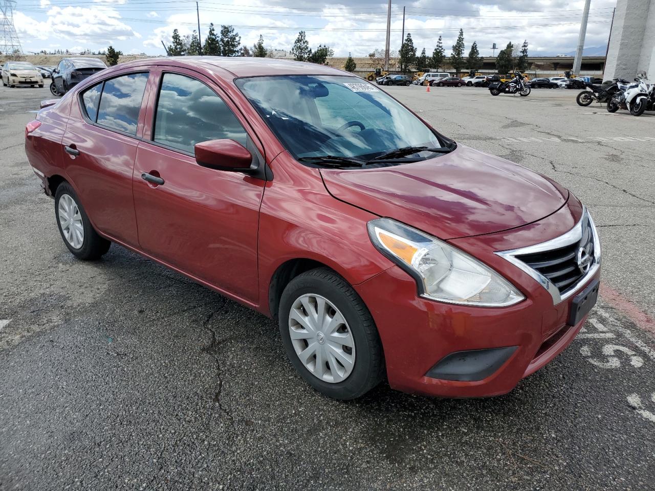 2019 Nissan Versa VIN 3N1CN7AP7KL822614 Copart auction photo, rear end / front end damage thumbnail 4