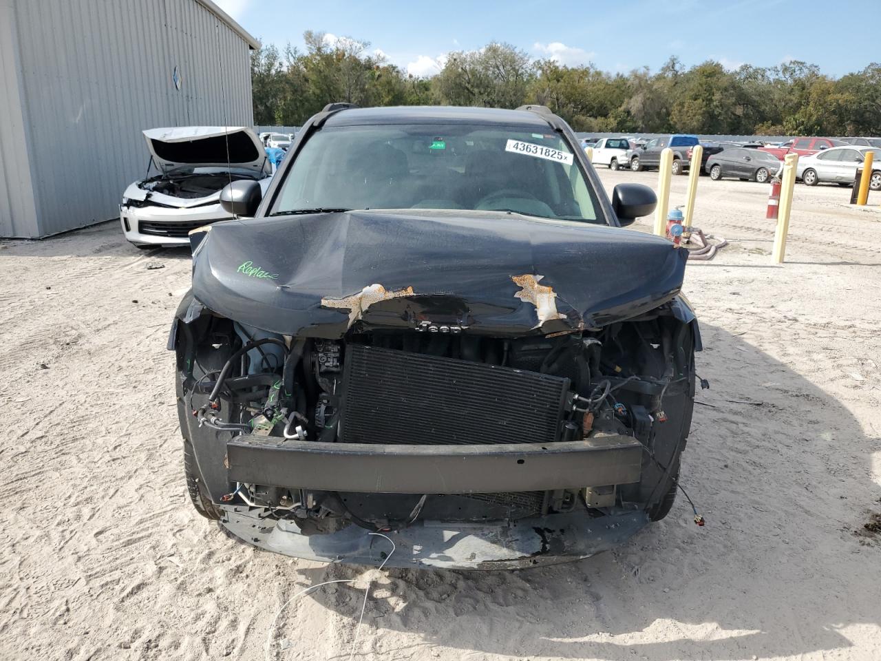 2017 Jeep Compass VIN 1C4NJCBA5HD146408 Copart auction photo, front end / side damage thumbnail 5