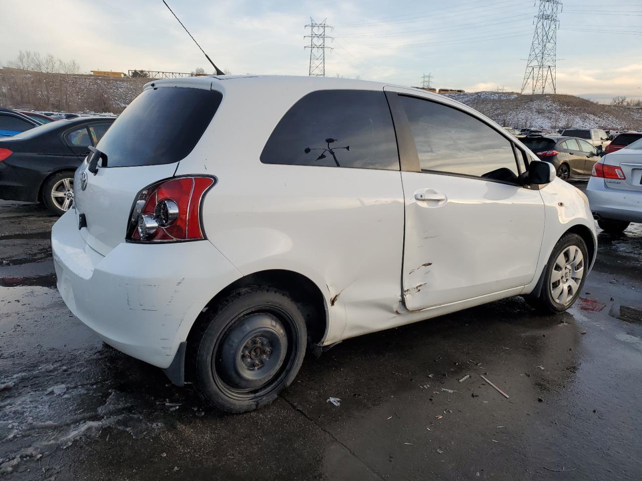 2008 Toyota Yaris VIN JTDJT923885175845 Copart auction photo, side damage thumbnail 3