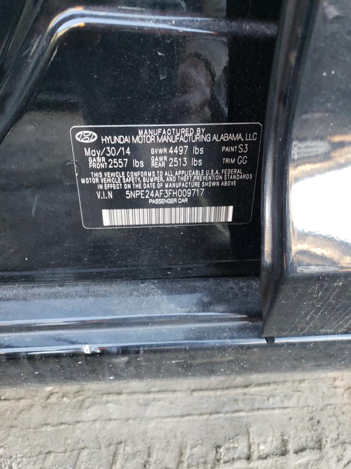 2015 Hyundai Sonata VIN 5NPE24AF3FH009717 Copart auction photo, mechanical / minor dent/scratches damage thumbnail 12