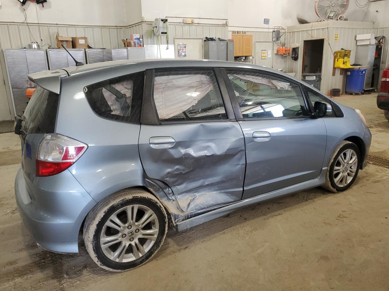 2011 Honda Fit VIN JHMGE8H53BC021214 Copart auction photo, side damage thumbnail 3