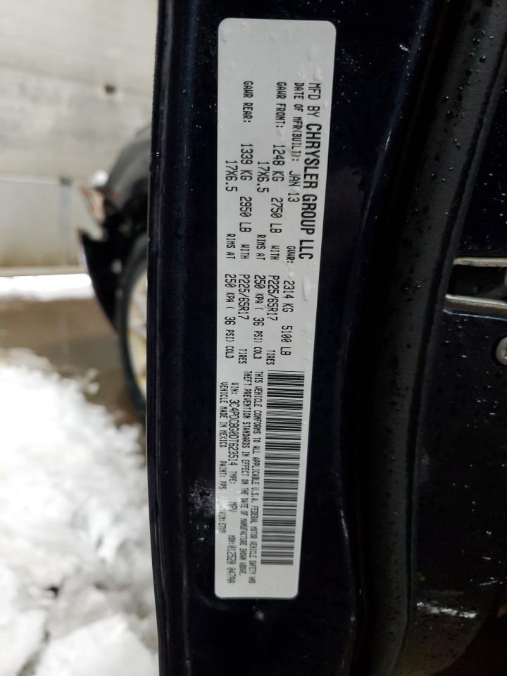 2013 Dodge Journey VIN 3C4PDCBG0DT623514 Copart auction photo, front end / minor dent/scratches damage thumbnail 13