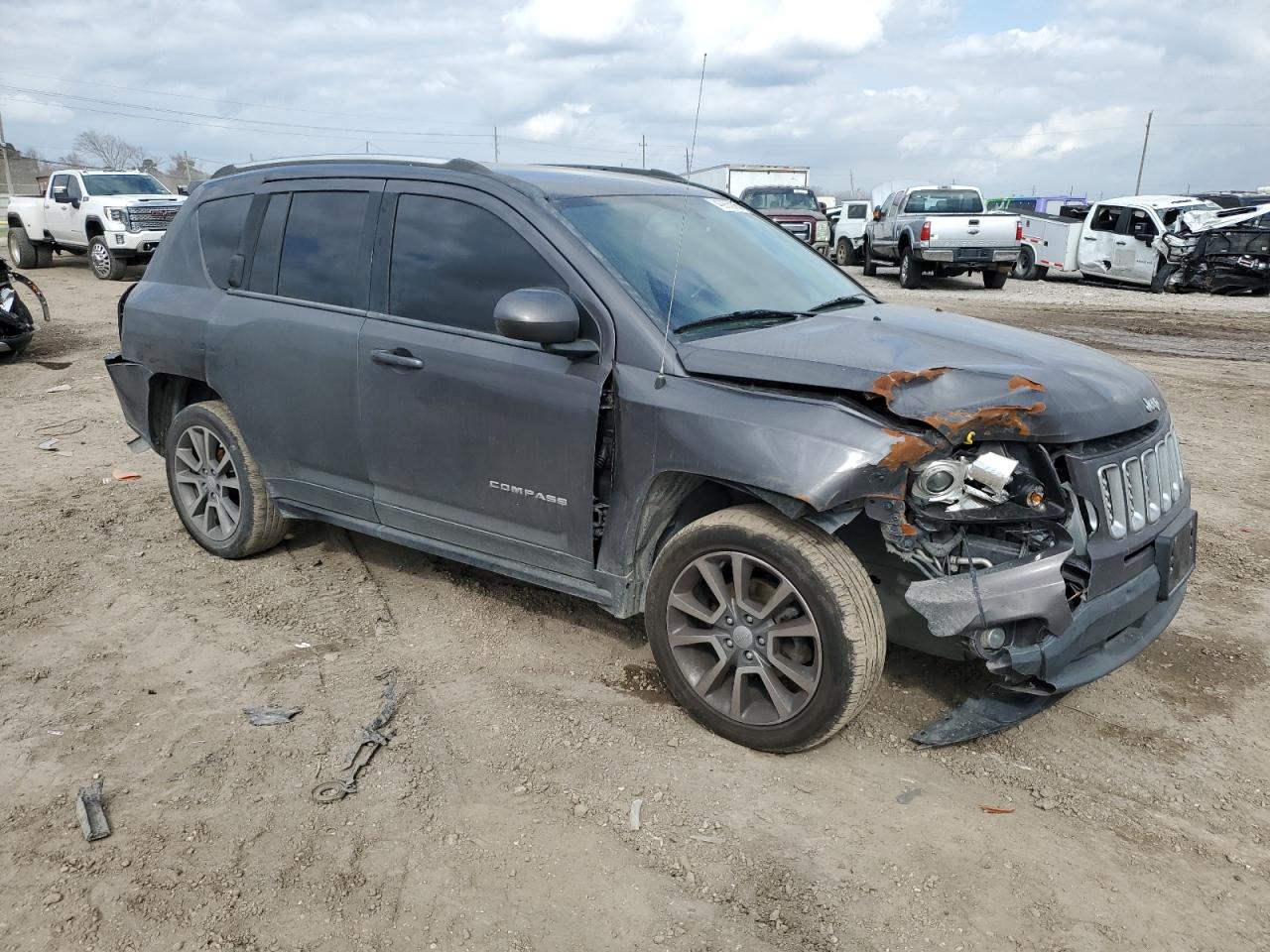 2015 Jeep Compass VIN 1C4NJCCB7FD152666 Copart auction photo, front end / rear end damage thumbnail 4