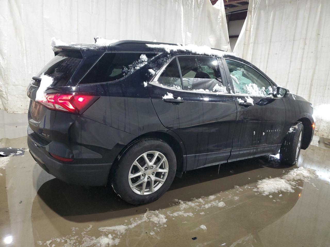 2022 Chevrolet Equinox VIN 3GNAXUEV9NL166756 Copart auction photo, side damage thumbnail 3