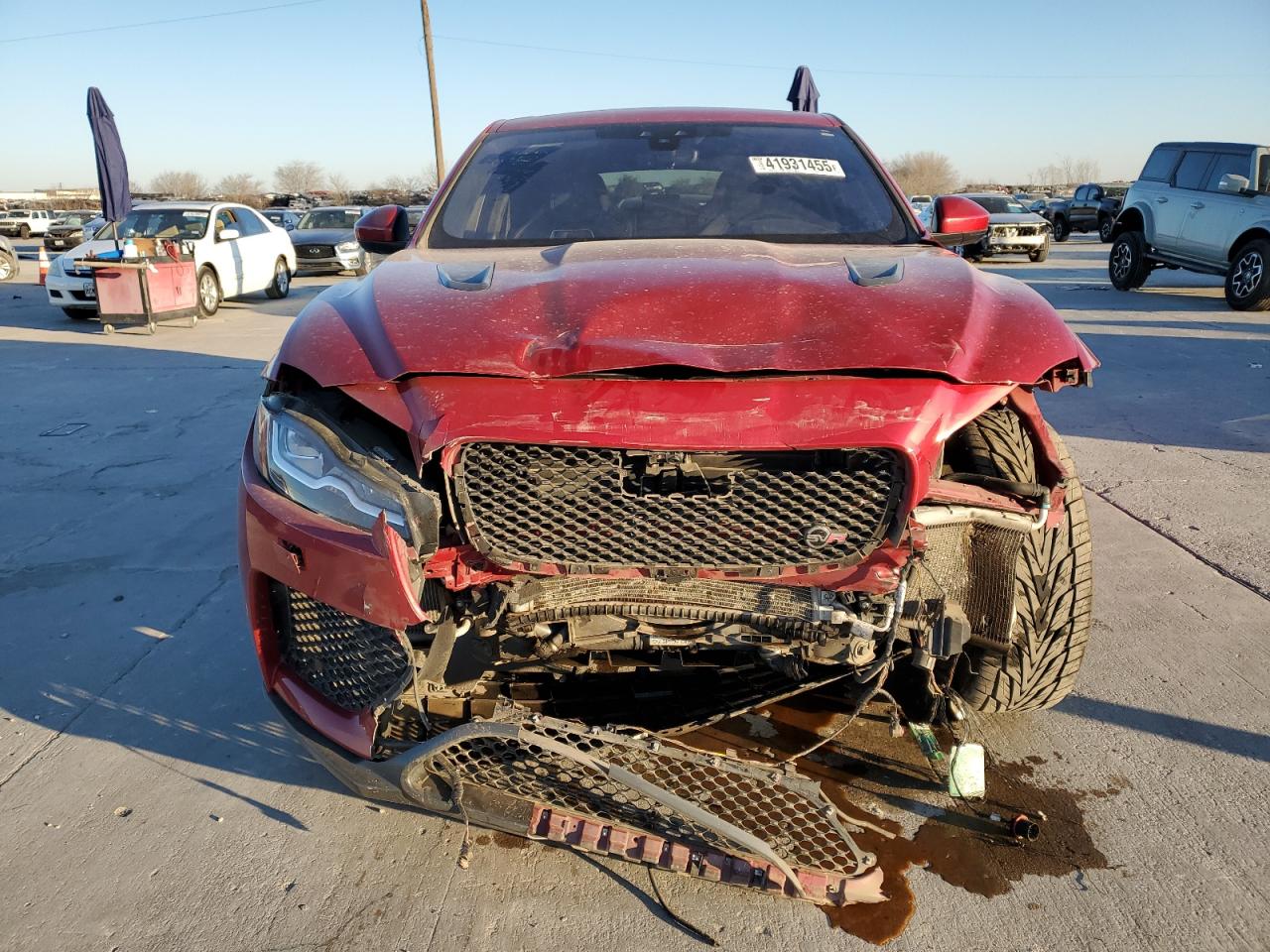 2020 Jaguar F-Pace VIN SADCZ2EE0LA631336 Copart auction photo, front end damage thumbnail 5