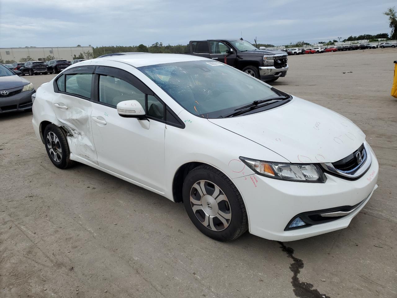 2013 Honda Civic VIN 19XFB4F35DE000053 Copart auction photo, rear end / side damage thumbnail 4