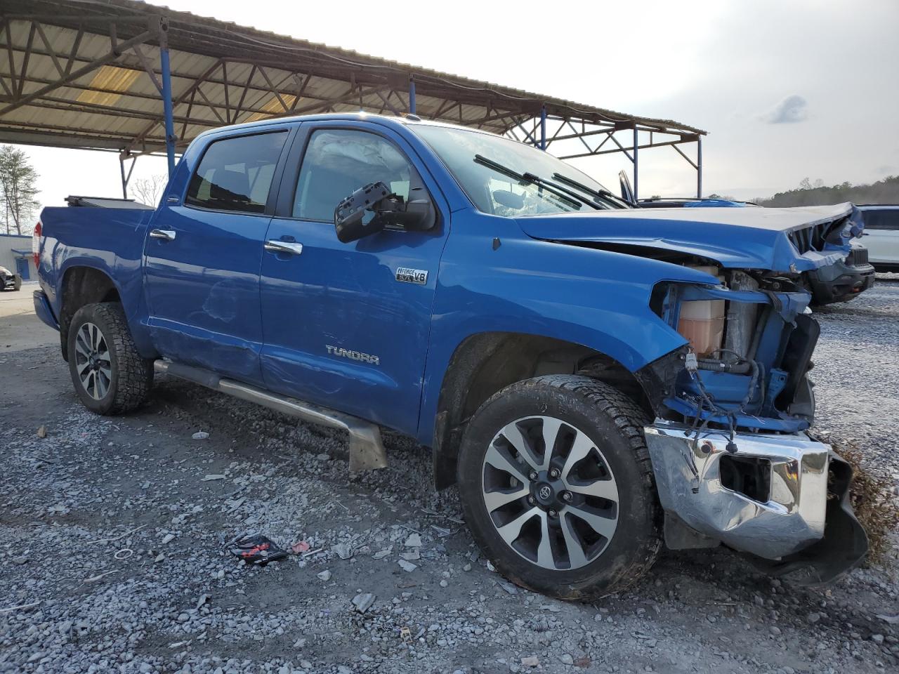2018 Toyota Tundra VIN 5TFHW5F14JX744417 Copart auction photo, all over damage thumbnail 4