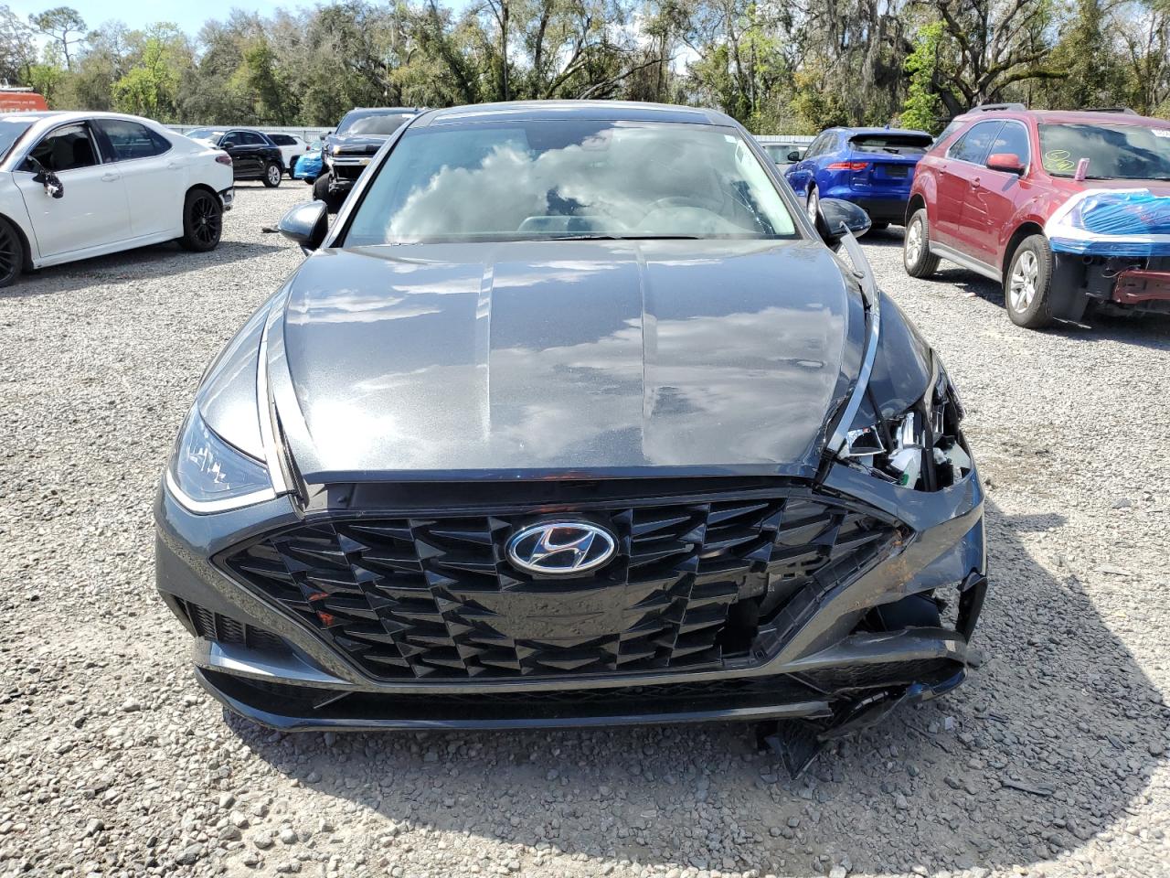 2021 Hyundai Sonata VIN KMHL14JA0MA143437 Copart auction photo, frame damage / front end damage thumbnail 5