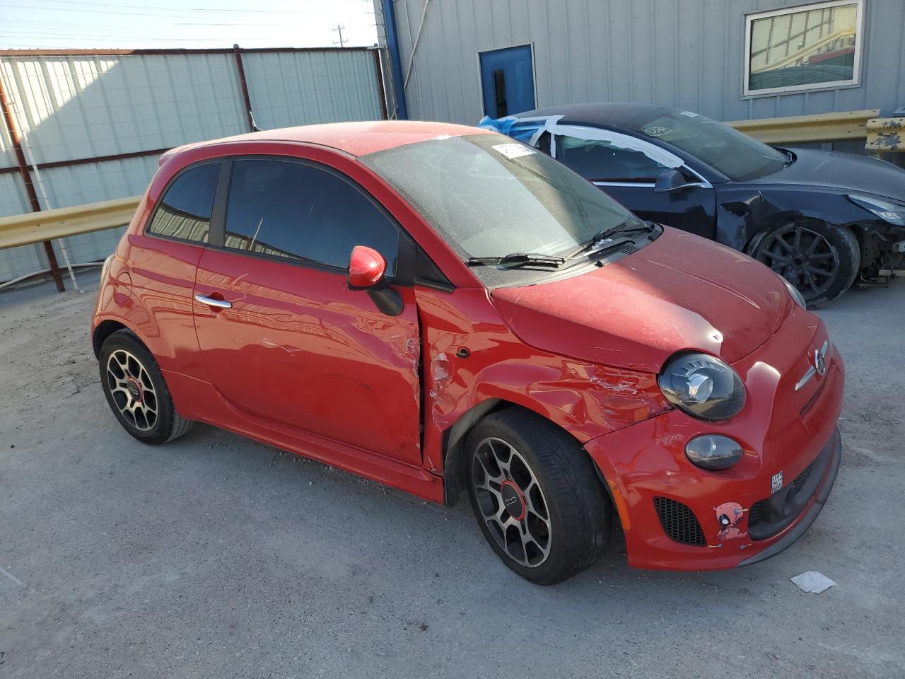 2013 Fiat 500 VIN 3C3CFFHH1DT636111 Copart auction photo, front end / undercarriage damage thumbnail 4