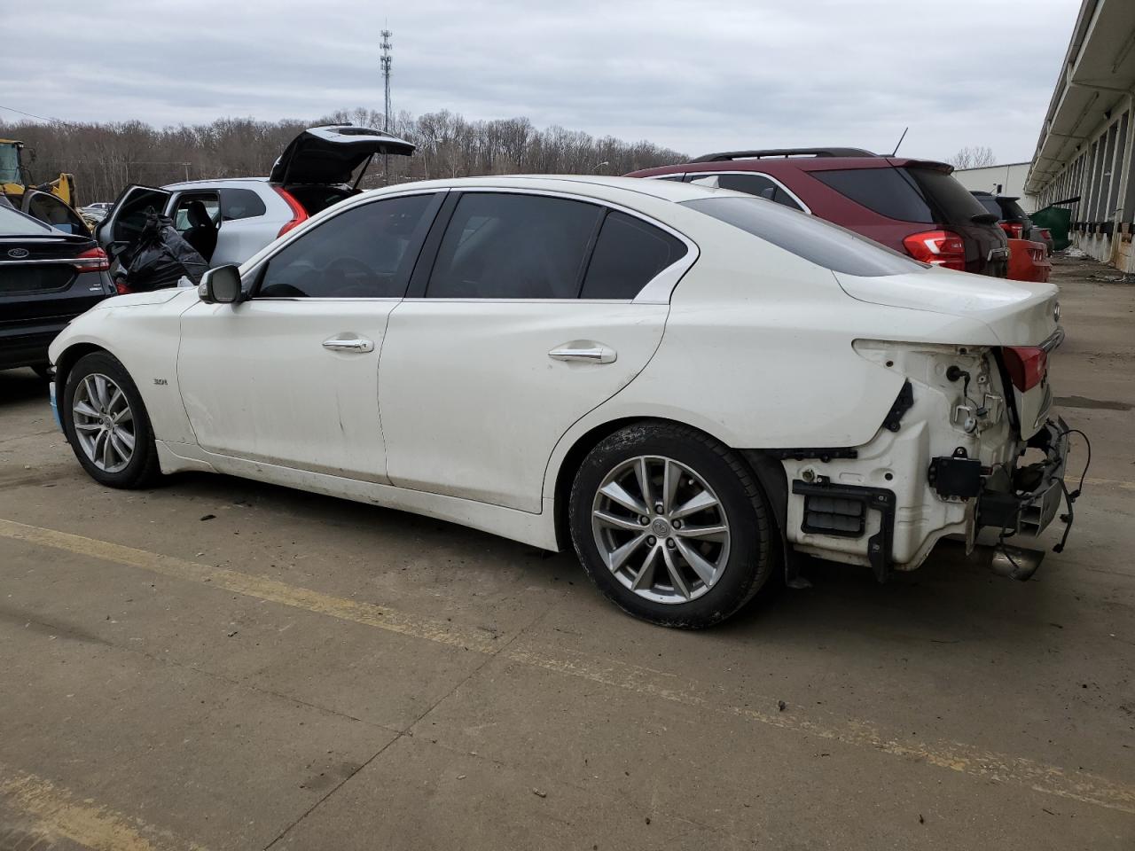 2017 Infiniti Q50 VIN JN1EV7AP1HM732172 Copart auction photo, front end / rear end damage thumbnail 2