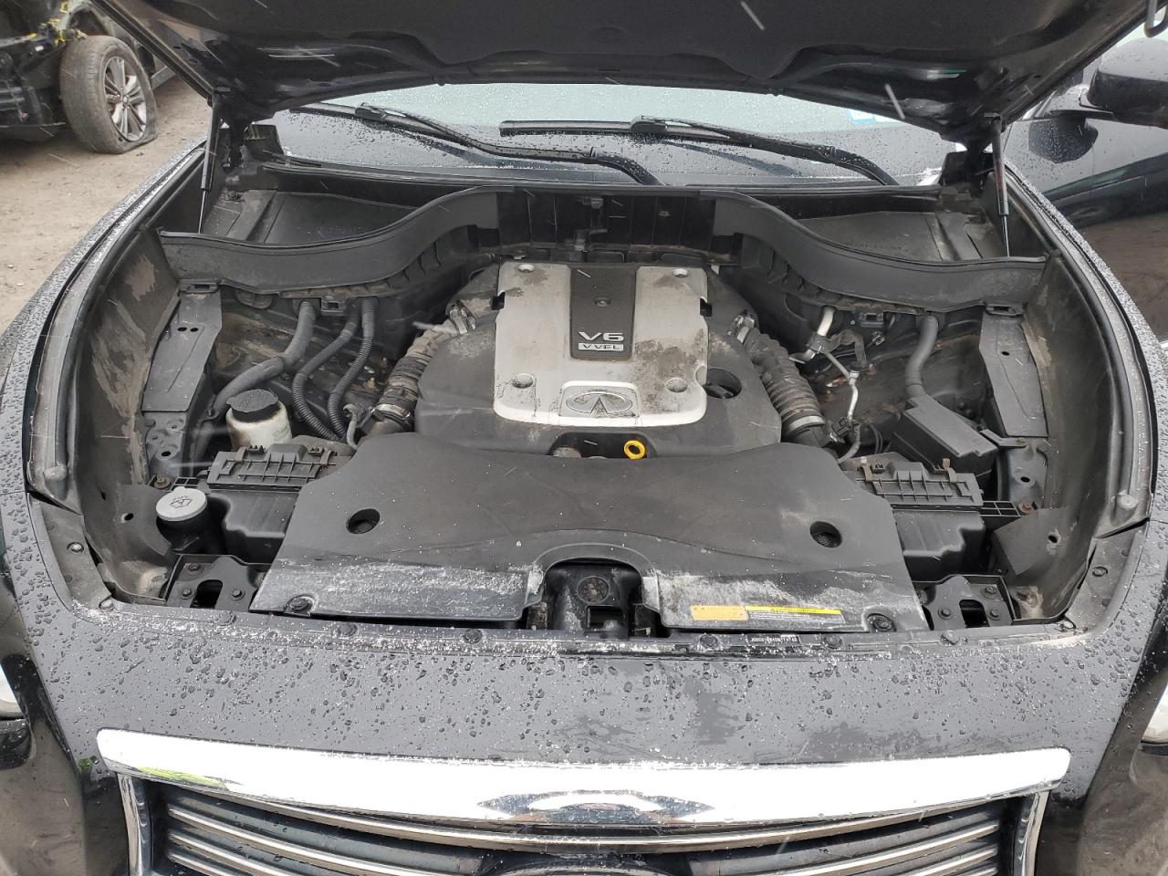 2013 Infiniti FX VIN JN8CS1MW4DM174748 Copart auction photo, front end / side damage thumbnail 12