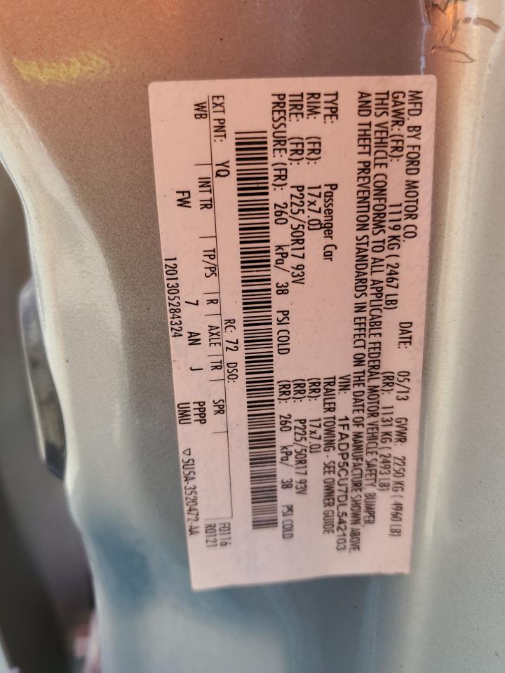 2013 Ford C-MAX VIN 1FADP5CU7DL542103 Copart auction photo, all over damage thumbnail 13