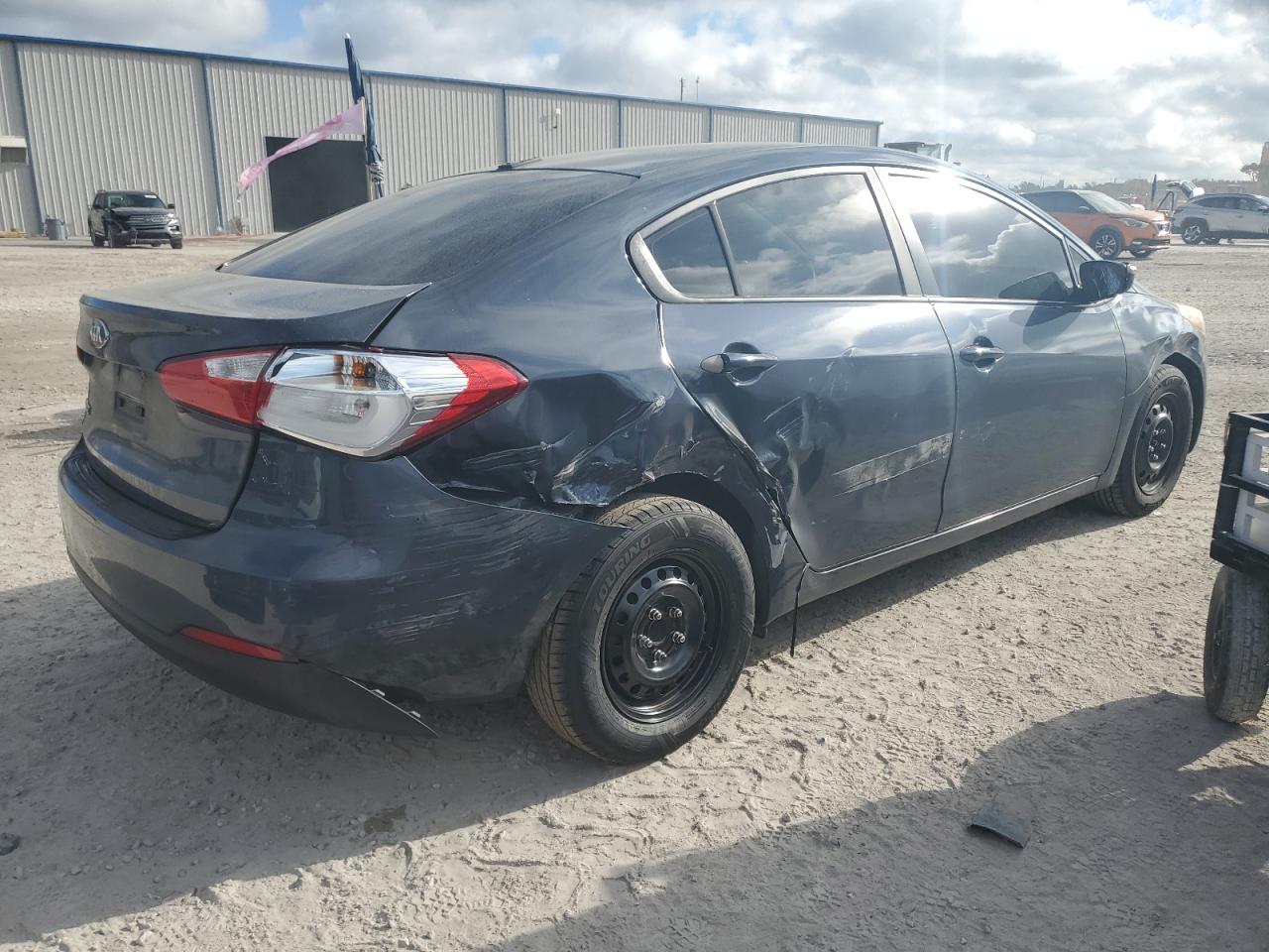 2015 KIA Forte VIN KNAFX4A65F5434245 Copart auction photo, all over damage thumbnail 3