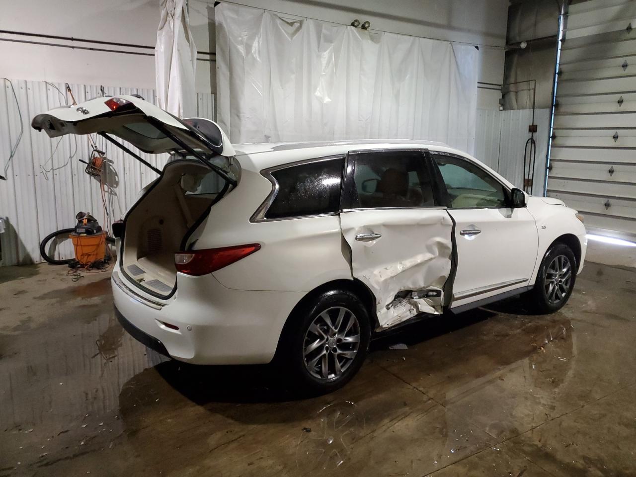 2014 Infiniti QX60 VIN 5N1AL0MM9EC532616 Copart auction photo, side damage thumbnail 3