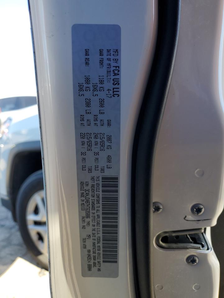 2017 Jeep Compass VIN 3C4NJDAB7HT635886 Copart auction photo, rear end damage thumbnail 13