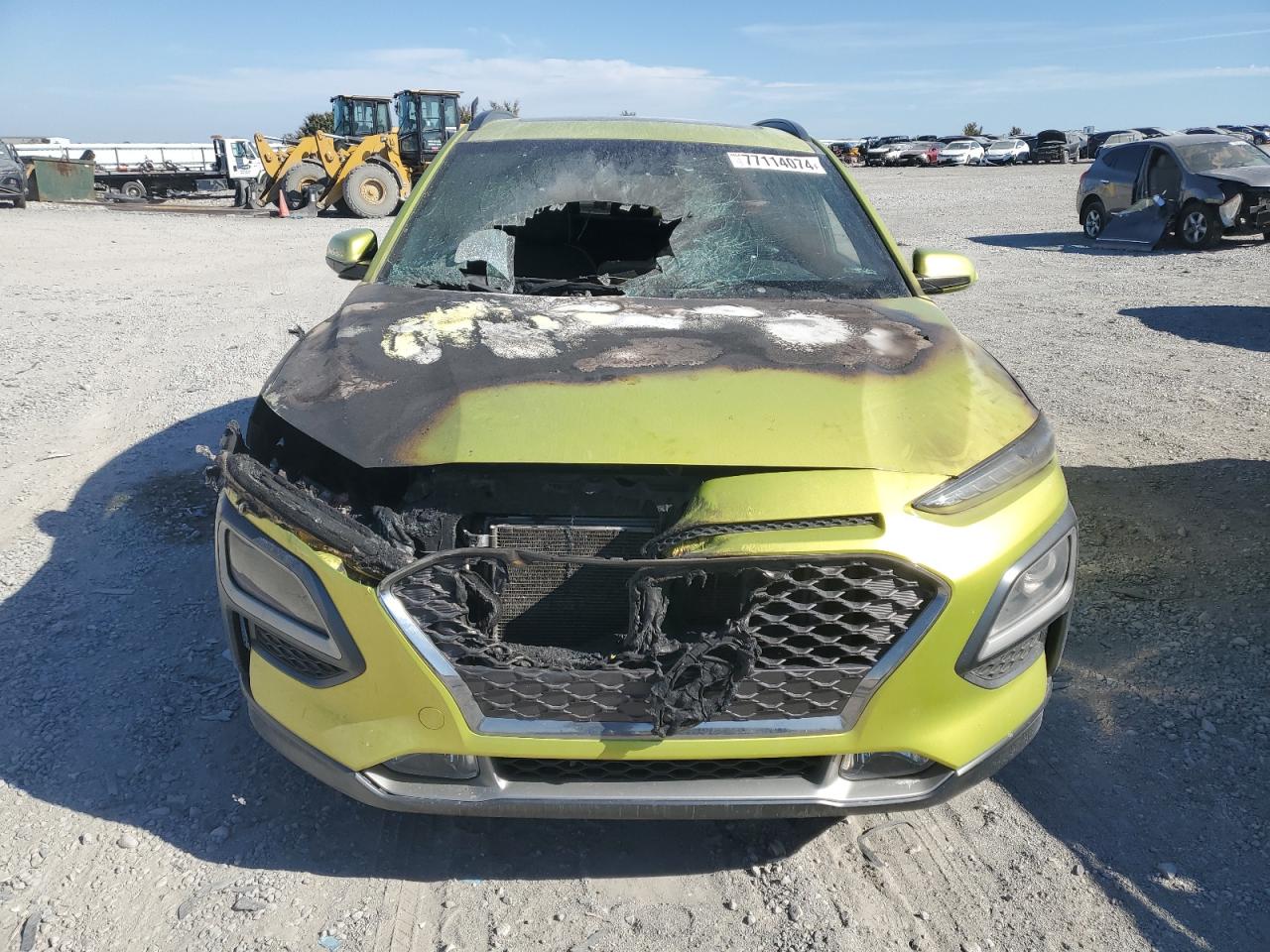 2019 Hyundai Kona VIN KM8K33A50KU234514 Copart auction photo, burn / front end damage thumbnail 5