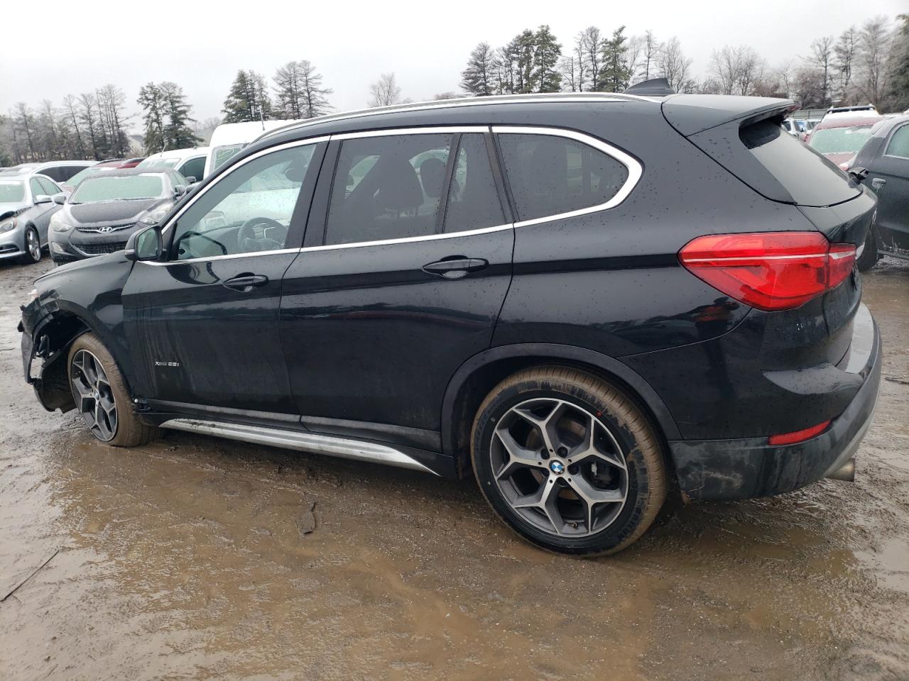 2017 BMW X1 VIN WBXHT3Z35H4A57765 Copart auction photo, front end / undercarriage damage thumbnail 2