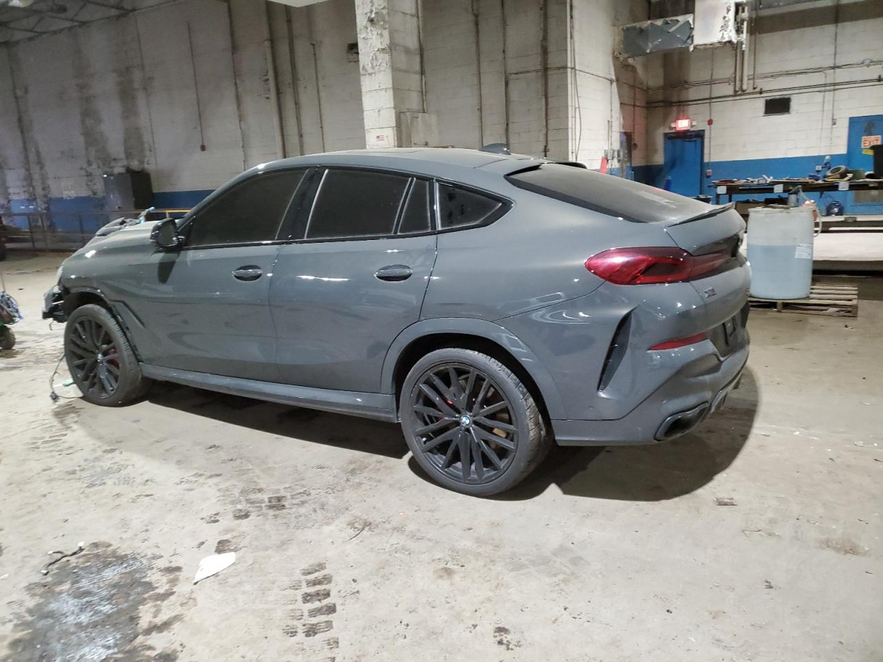 2022 BMW X6 VIN 5UXCY8C09N9L48414 Copart auction photo, front end damage thumbnail 2