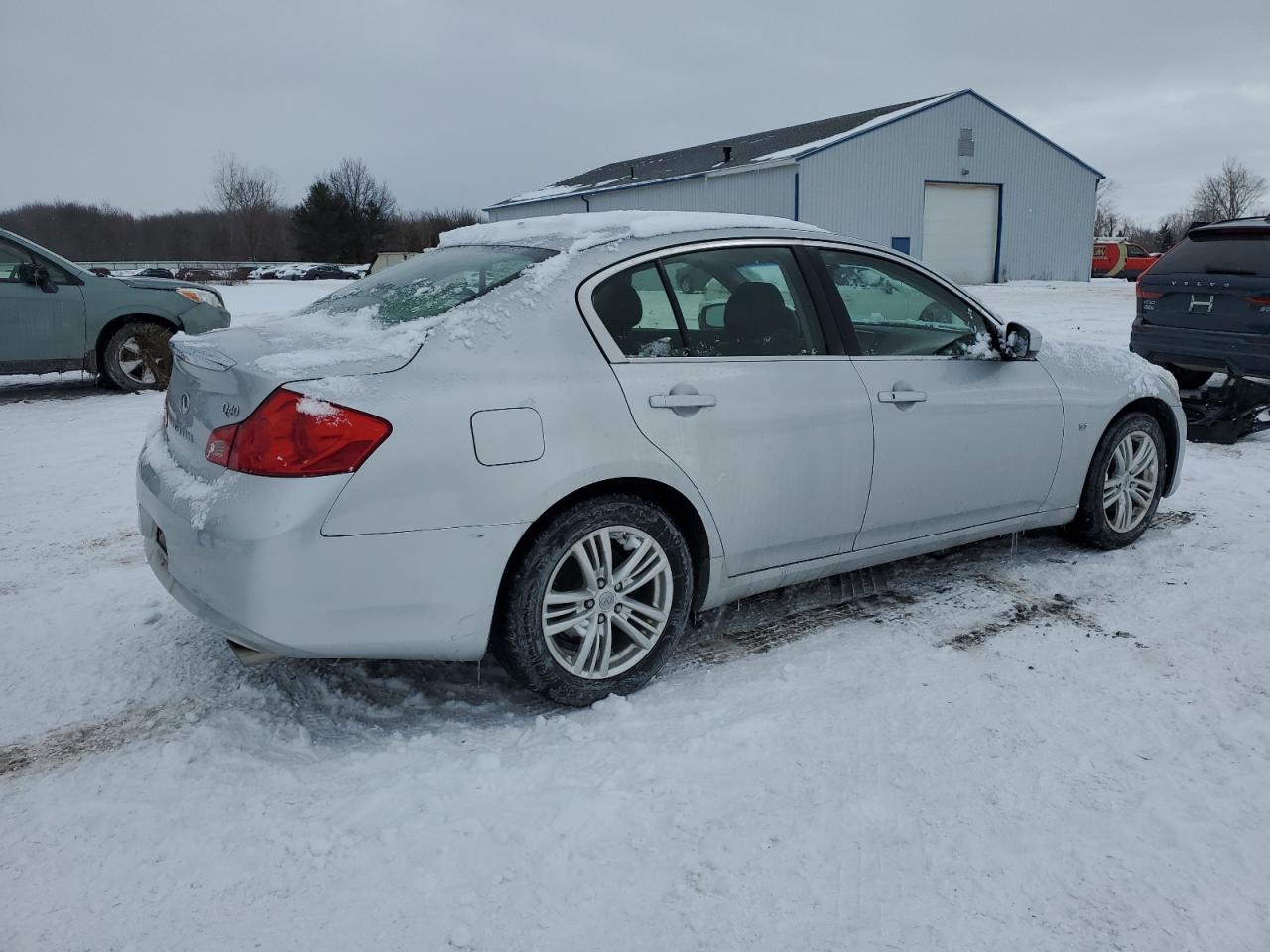 2015 Infiniti Q40 VIN JN1CV6AR9FM521799 Copart auction photo, front end damage thumbnail 3