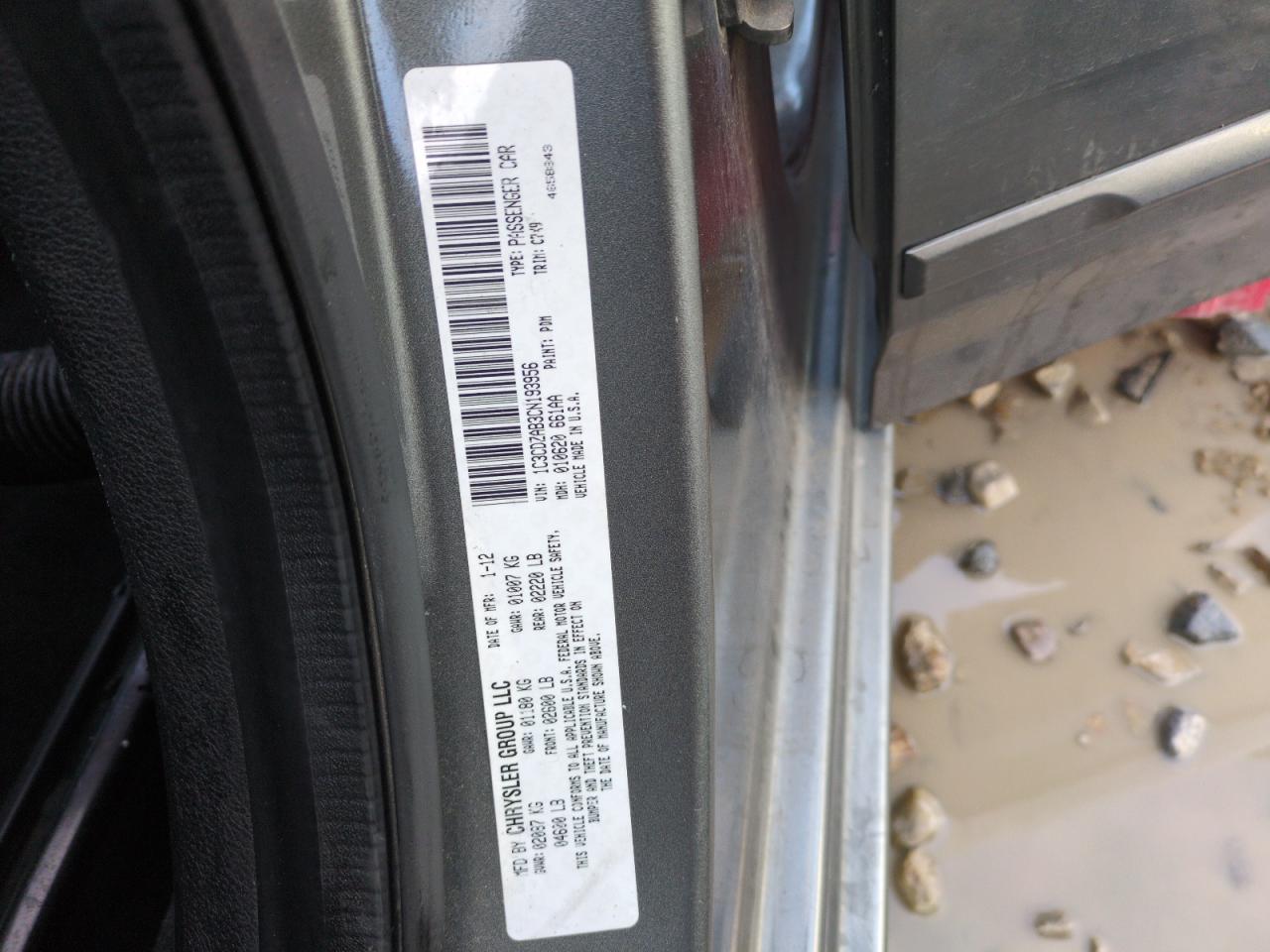 2012 Dodge Avenger VIN 1C3CDZAB3CN193956 Copart auction photo, front end damage thumbnail 13