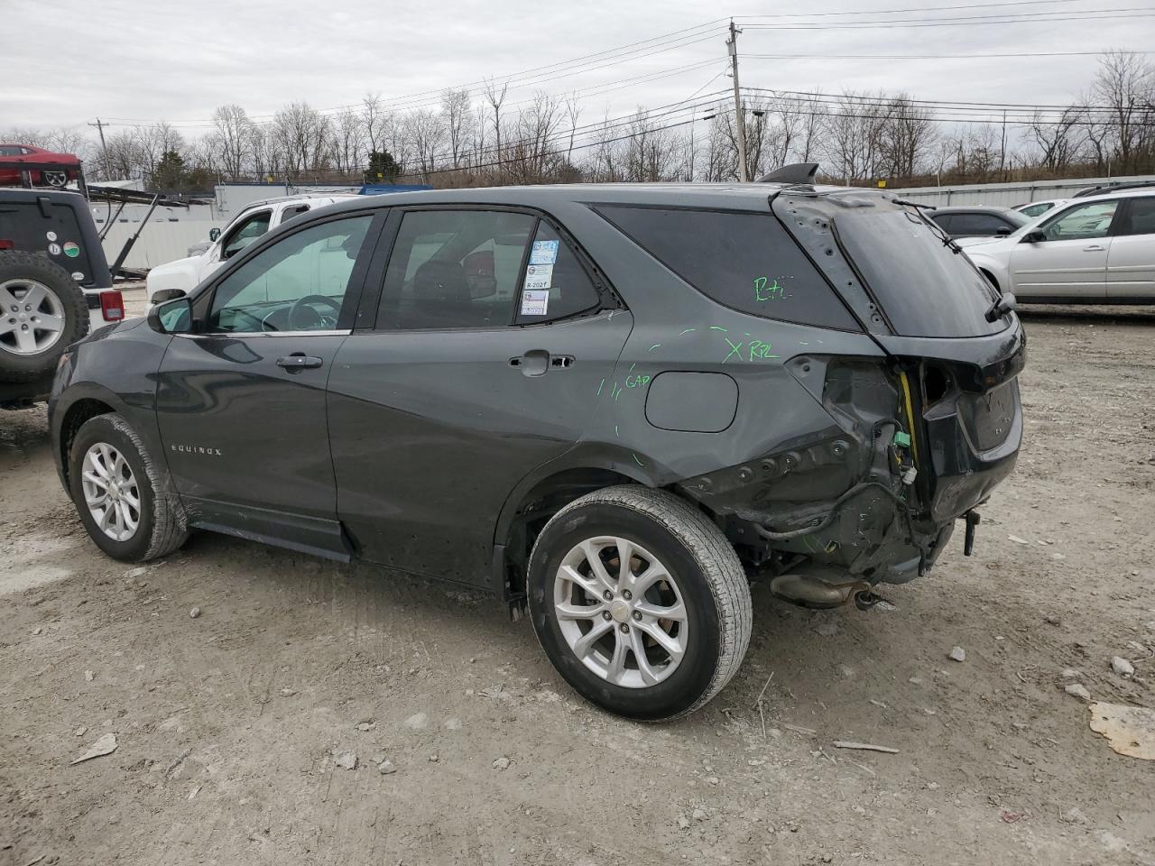 2020 Chevrolet Equinox VIN 3GNAXUEV4LS602335 Copart auction photo, rear end / side damage thumbnail 2