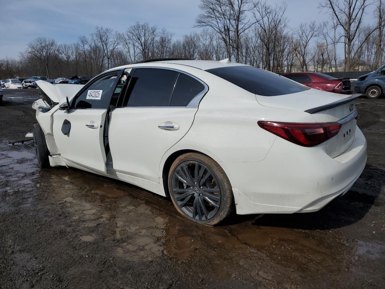 2020 Infiniti Q50 VIN JN1EV7ARXLM253940 Copart auction photo, front end / side damage thumbnail 2