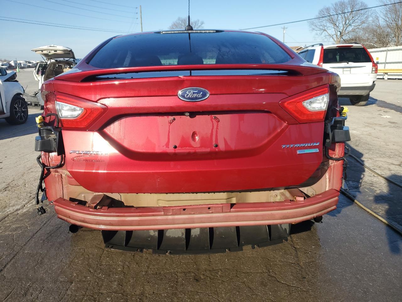 2015 Ford Fusion VIN 3FA6P0K93FR141600 Copart auction photo, rear end / front end damage thumbnail 6