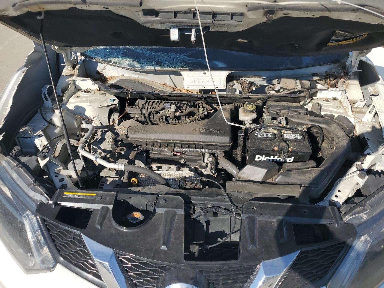 2016 Nissan Rogue VIN JN8AT2MT5GW007677 Copart auction photo, top/roof damage thumbnail 12