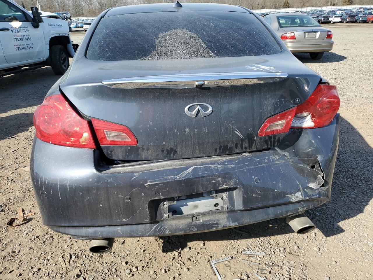 2012 Infiniti G VIN JN1CV6AR2CM682393 Copart auction photo, rear end / front end damage thumbnail 6