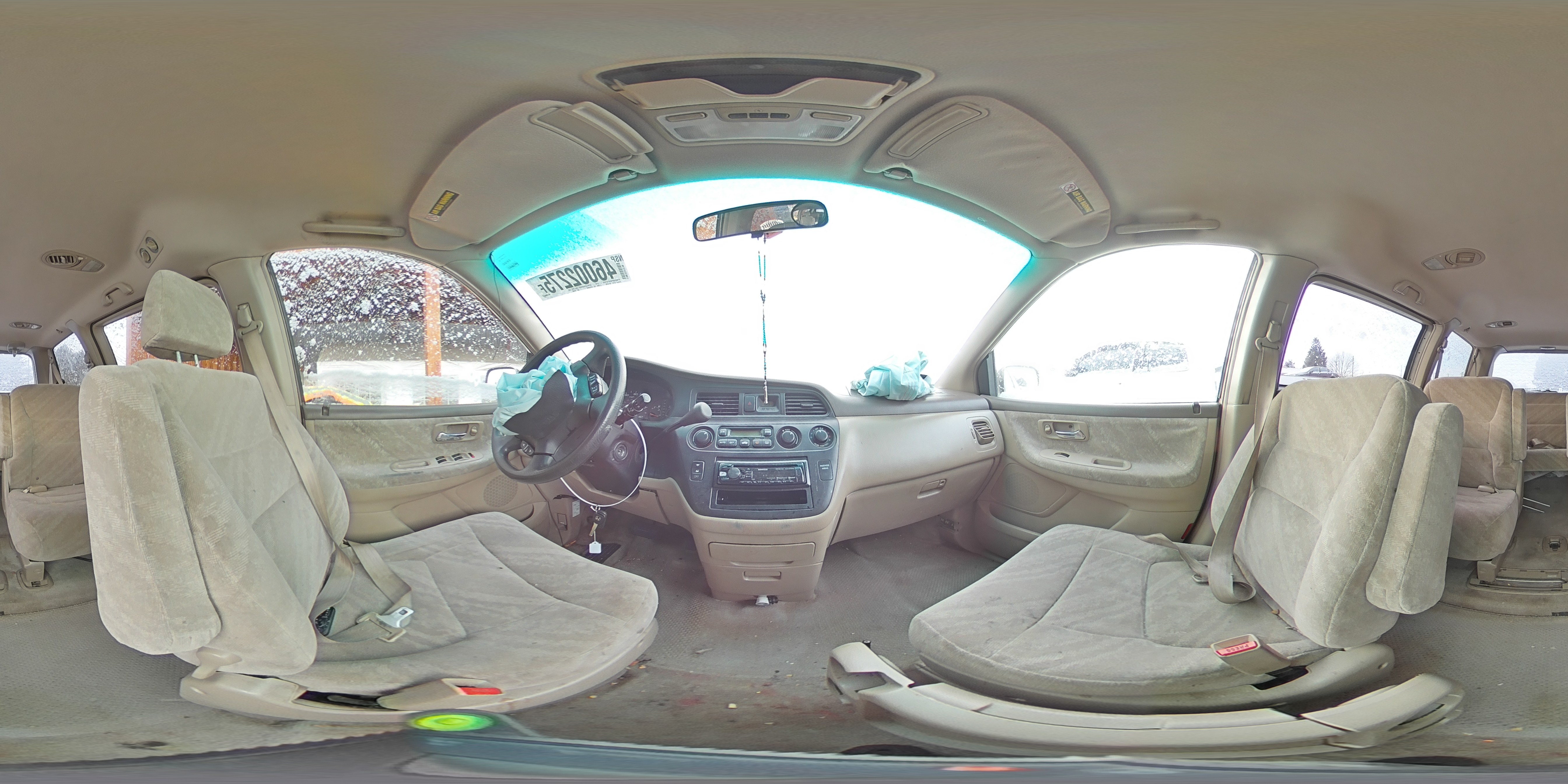 2003 Honda Odyssey VIN 5FNRL18653B155663 Copart auction photo, front end / side damage thumbnail 13