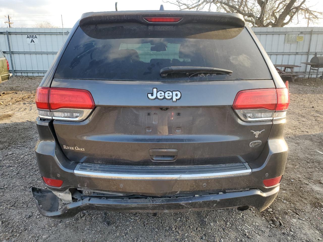 2016 Jeep Grand Cherokee VIN 1C4RJECG8GC382667 Copart auction photo, rear end / minor dent/scratches damage thumbnail 6