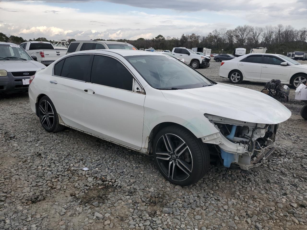 2017 Honda Accord VIN 1HGCR2F55HA242758 Copart auction photo, front end / partial repair damage thumbnail 4