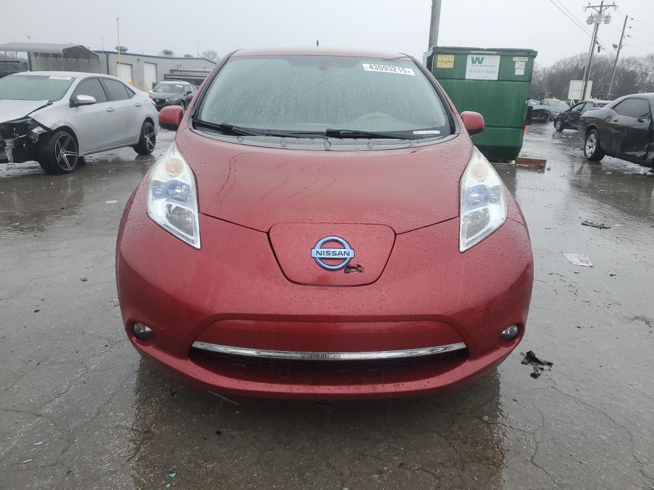 2012 Nissan Leaf VIN JN1AZ0CP4CT019594 Copart auction photo, side damage thumbnail 5