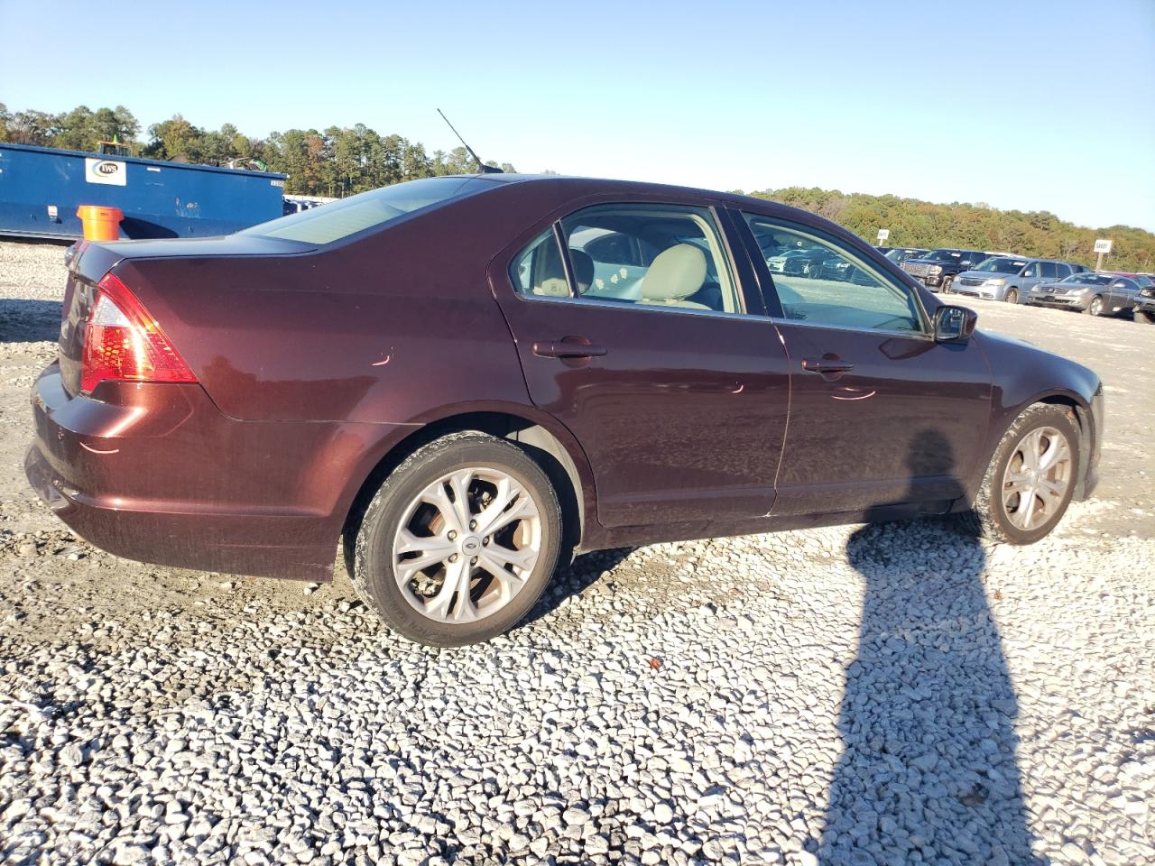 2012 Ford Fusion VIN 3FAHP0HA8CR172329 Copart auction photo, side / minor dent/scratches damage thumbnail 3