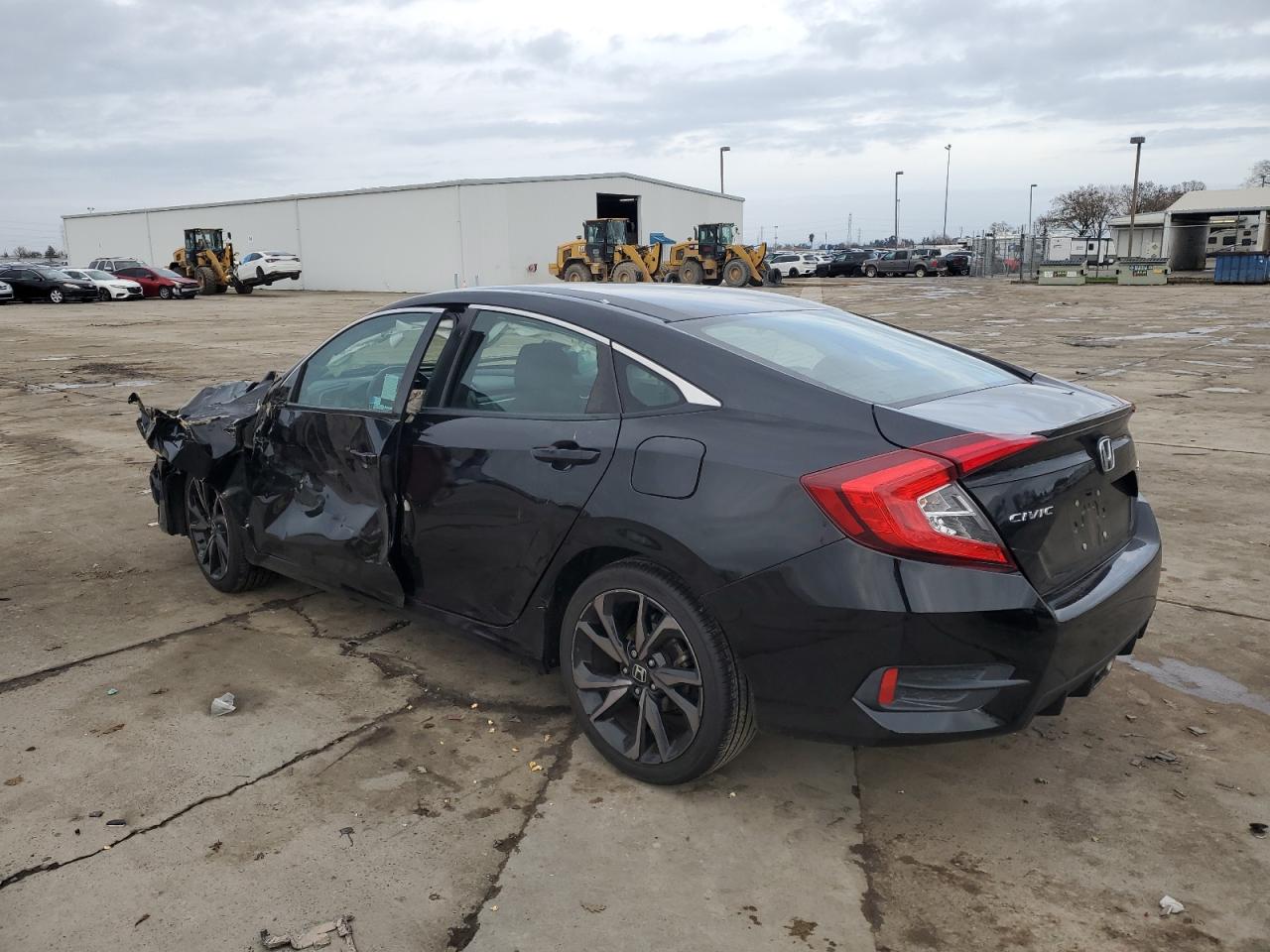 2019 Honda Civic VIN 2HGFC2F8XKH522225 Copart auction photo, front end / side damage thumbnail 2