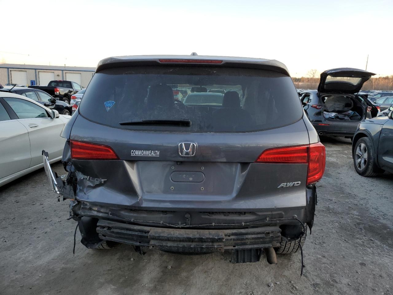 2018 Honda Pilot VIN 5FNYF6H57JB031818 Copart auction photo, front end damage thumbnail 6