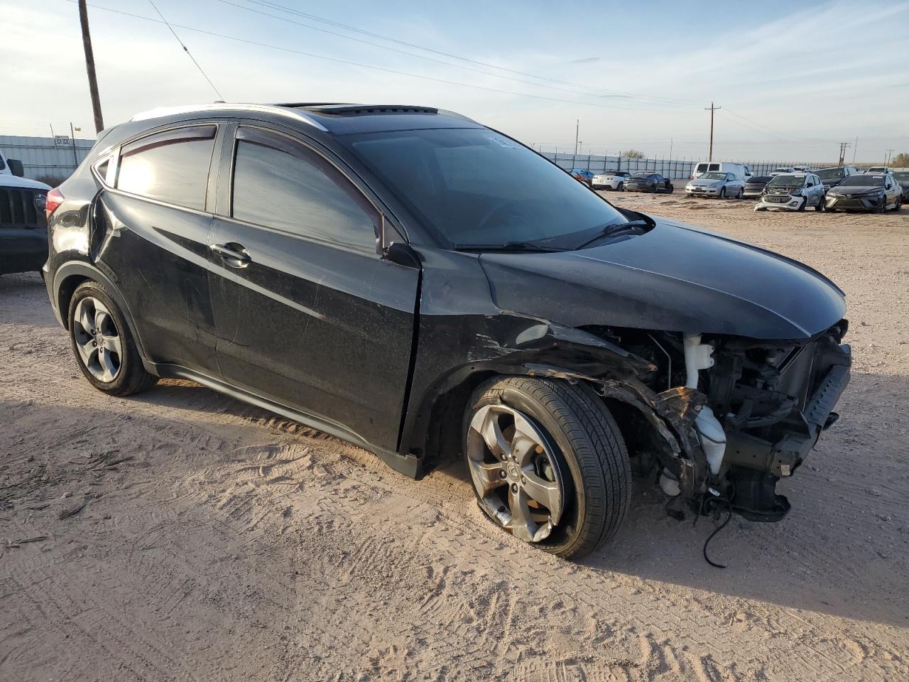 2017 Honda HR-V VIN 3CZRU5H79HM727408 Copart auction photo, side / front end damage thumbnail 4